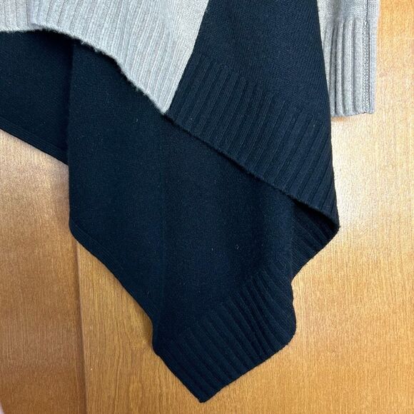 Naadam Asymmetrical Colorblocked Crewneck Wool Cashmere Blend Sweater Size Small - Picture 2 of 10